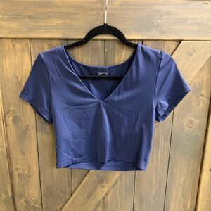 OFFLINE by Aerie Real Me V-neck Cropped Tee